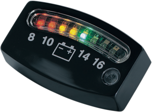 Led Battery Gauge Black, 1, nordicamoto.ro