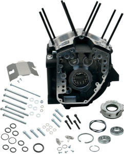 Engine Case For Twin-cam Stock Bore Black Black, 1, nordicamoto.ro