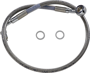Extended Length Stainless Steel Brake Line Silver, Clear-coated Oversize [+51 mm (2'')], 1, nordicamoto.ro