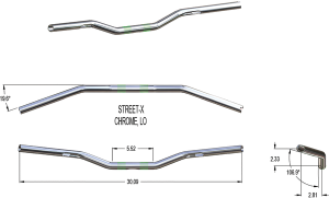 Street-x Handlebars Silver, 1, nordicamoto.ro