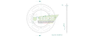 Pinion standard spate 520 negru, 2, nordicamoto.ro