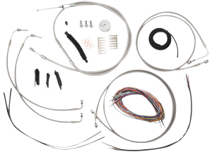 Complete Stainless Braided Handlebar Cable/brake Line Kit Silver, 1, nordicamoto.ro