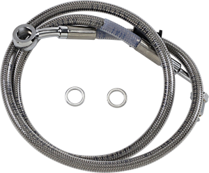 Extended Length Stainless Steel Brake Line Silver, Clear-coated Oversize [+152 mm (6'')], 1, nordicamoto.ro