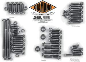 Bolt Kit Eng 07-16 Fl Polished, Stainless Steel