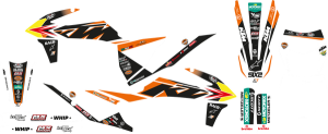 Trophy Graphic Kit Yellow, White, Black, Orange, 2, nordicamoto.ro