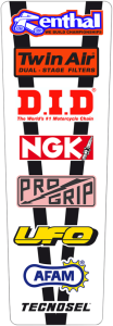 Vintage Rear Fender Graphic Black, White, Multi