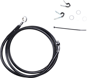 Extended Length Black Vinyl Brake Line Kit Black