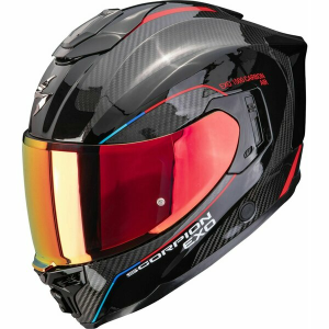 Casca integrala SCORPION EXO-1500 CARBON AIR MUNDI XXL Negru/Rosu/Galben, 7, nordicamoto.ro