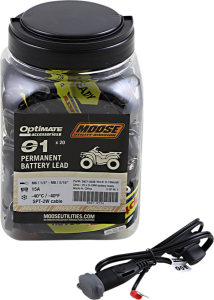 O1 Permanent Battery Lead Black 