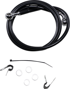 Extended Length Black Vinyl Brake Line Kit Black