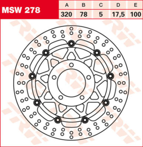 Round Floating Brake Rotor, 1, nordicamoto.ro