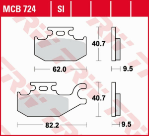 Placute frana spate TRW Organice BENELLI CAFFE NERO 250 '08 -/ SUZUKI UH 125 BURGMAN '07 -/UX 125/150 SIXTEEN '08 -'13/UH 200 BURGMAN '07 -