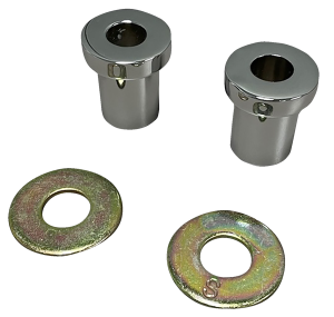 Solid Handlebar Riser Bushing Silver, 2, nordicamoto.ro