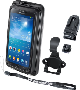 Suport Ram Mounts Dispozitiv Aqua Box Pro 20 Iphone 3/4/5 Case And Clip Transparent Composite Black - Ram-holaq7-2cou, 1, nordicamoto.ro