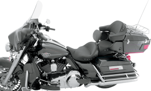 Super Touring 2-up Seat With Driver Backrest Option Black, 1, nordicamoto.ro