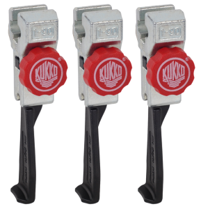 3 Extremely Narrow, Quick Adjusting Jaws (set) - Series 5-s Black, Red, Silver