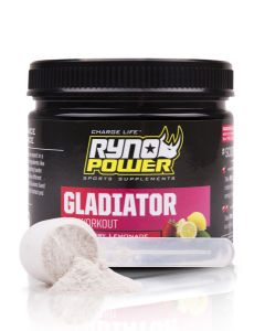 Supliment pre-antrenament pudră Ryno Power GLADIATOR Strawberry Lemonade, 150 g, 30 de porții, 4, nordicamoto.ro