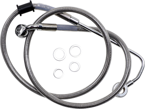 Extended Length Stainless Steel Brake Line Silver, Clear-coated Oversize [+102 mm (4'')], 1, nordicamoto.ro