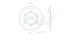 Pinion standard spate 520 negru, 2, nordicamoto.ro