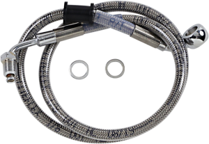 Extended Length Stainless Steel Brake Line Silver, Clear-coated Oversize [+152 mm (6'')], 1, nordicamoto.ro