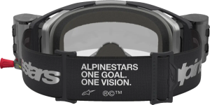Ochelari Alpinestars Vision 8 Amber Roll-Off Argintiu/Negru/Lentila Clara, 2, nordicamoto.ro