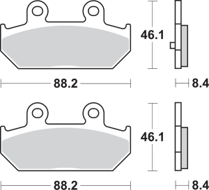 Ms Scooter Maxi Sintered Brake Pads, 1, nordicamoto.ro
