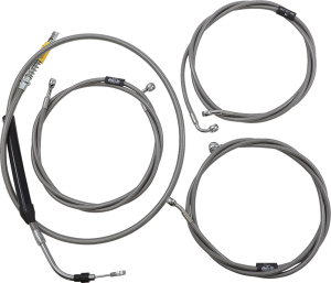 Standard Stainless Braided Handlebar Cable/brake Line Kit Silver, 1, nordicamoto.ro