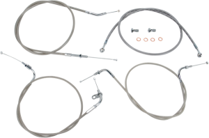 Stainless Handlebar Cable/line Kit Silver