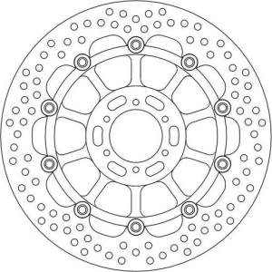 Seria Halo, rotor flotant, negru, oțel inoxidabil