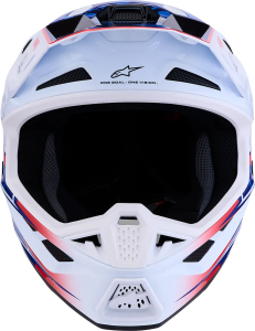 Casca Alpinestars S-M7 Blaster Alb/Albastru/Rosu XS, 5, nordicamoto.ro