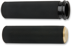 Fusion Knurled Grips Black, Brass