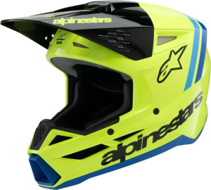 Casca Copii Alpinestars S-Mm3 Radium Black/Blue/Yellow