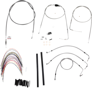 Complete Stainless Braided Handlebar Cable/brake Line Kit Silver