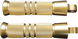 Accutronix Foot Pegs Knurled Slotted Folding Brass Brass, 1, nordicamoto.ro