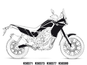Decal Kit Black, Blue, 2, nordicamoto.ro