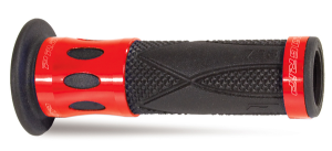 Double Density Grip Anodized, Black, Red, 1, nordicamoto.ro