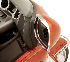 Visored Mirror Trim Chrome