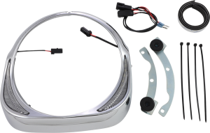 Fang® Headlight Bezels Chrome, 1, nordicamoto.ro
