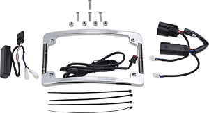 Plug & Play Led Radius License Plate Frame Chrome, 2, nordicamoto.ro