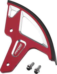 MOOSE RACING Rear Brake Rotor Guard Red, Anodized 