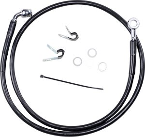 Extended Length Black Vinyl Brake Line Kit Black Oversize [+102 mm (4'')], 1, nordicamoto.ro