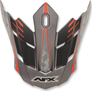 Fx-17/fx-17ye Factor Visor Peak Matte Frost Gray/red Black, Gray, Red