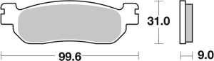 Ct Scooter Carbon Tech Organic Brake Pads, 2, nordicamoto.ro
