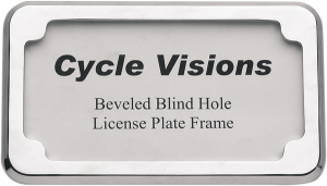 Beveled License Plate Frame Chrome, 1, nordicamoto.ro