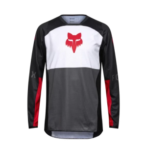 Tricou Fox MX-180 Flow Alb/Rosu, nordicamoto.ro