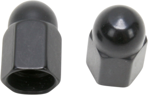Custom Valve Stem Cap Black, Anodized, 1, nordicamoto.ro