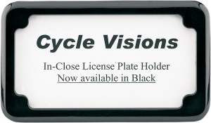 Beveled License Plate Frame Black, 1, nordicamoto.ro