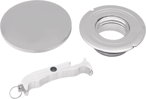Gas Cap With Paint Protectors Chrome