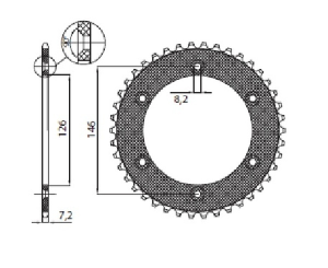 Steel Rear Sprocket Natural