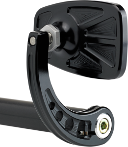 Cafe Style Bar End Mirror Anodized Black, 1, nordicamoto.ro